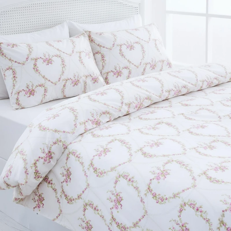 سرویس ملحفه دو نفره 3 تکه انگلیش هوم مدل Rose Heart