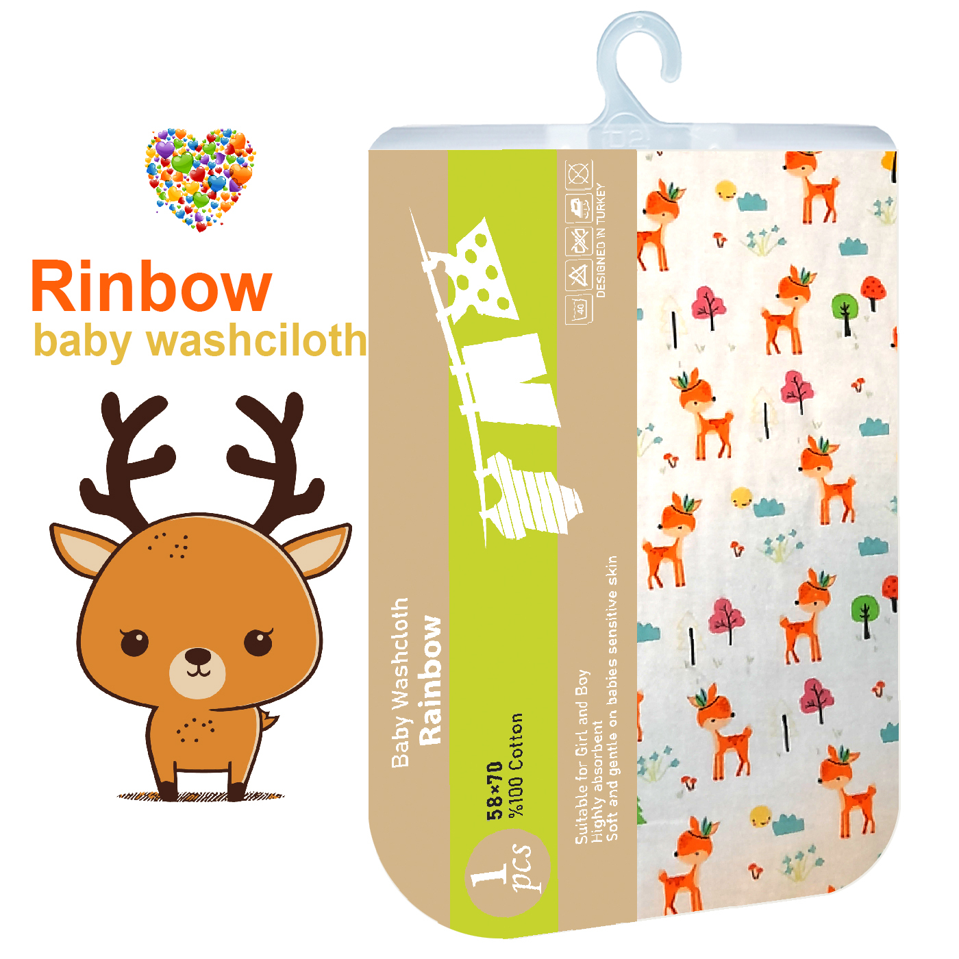 خشک کن کودک رینبو مدل Deer Baby