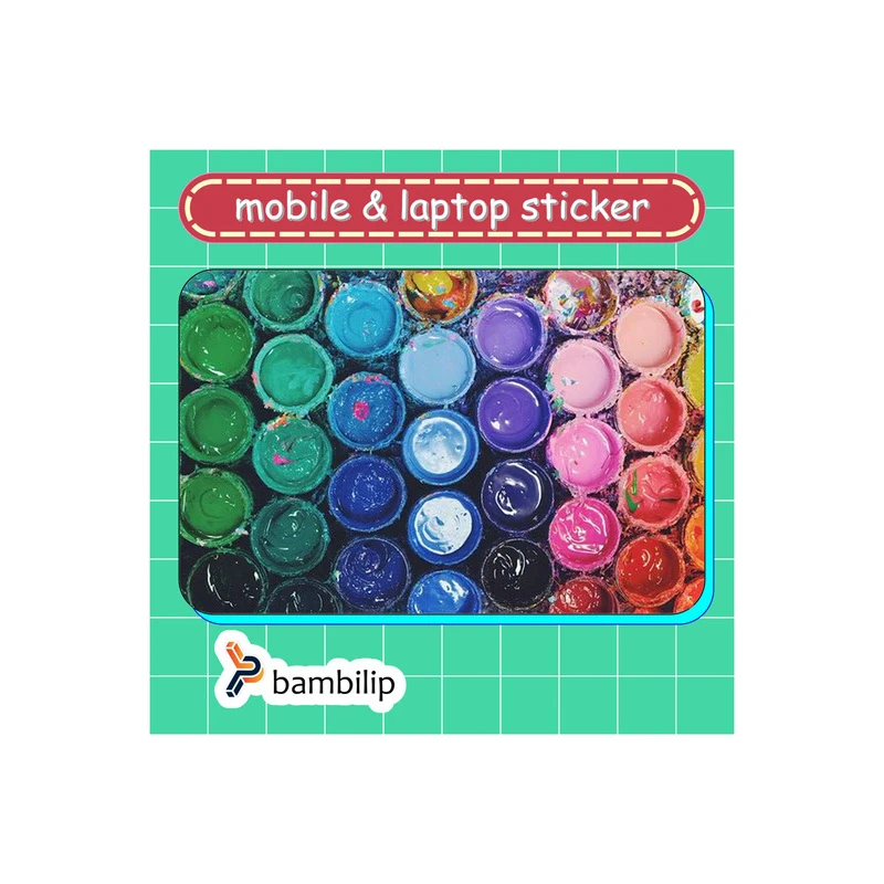 استیکر بامبیلیپ مدل کارت عابر طرح پالت گواش کد 9712471