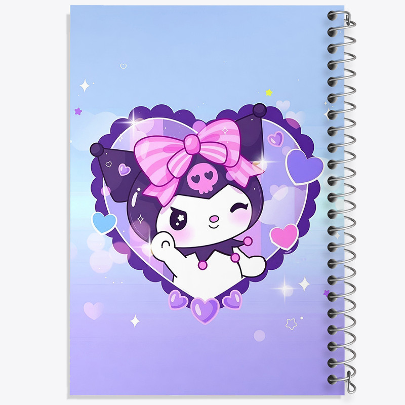 دفتر شطرنجی 50 برگ خندالو طرح کرومی (Kuromi) کد N4214