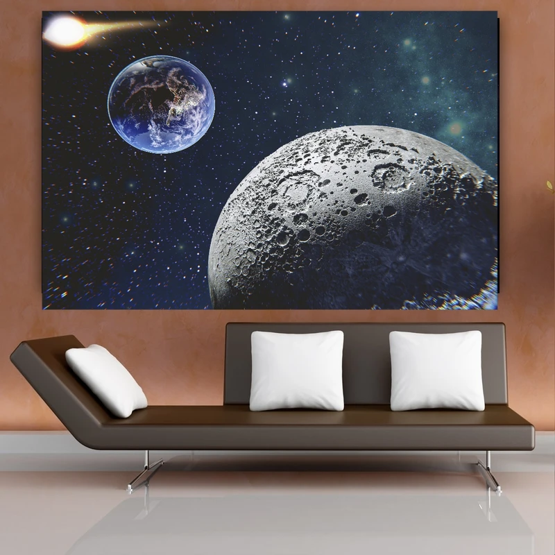 پوستر دیواری طرح کهکشان مدل کره زمین کد FP957