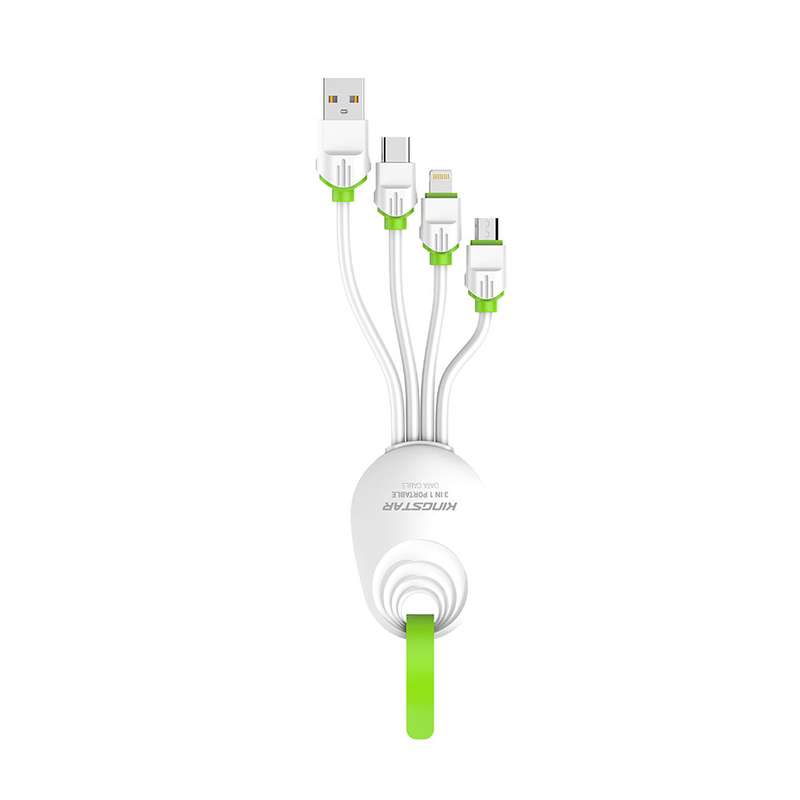 کابل تبدیل USB به USB-C/MicroUSB/لایتنینگ کینگ استار مدل K305 طول 0.15 متر کابل تبدیل USB به USB-C/MicroUSB/لایتنینگ کینگ استار مدل K305 طول 0.15 متر