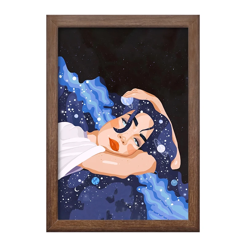 تابلو خندالو طرح دخترانه ی کهکشانی کد F4473