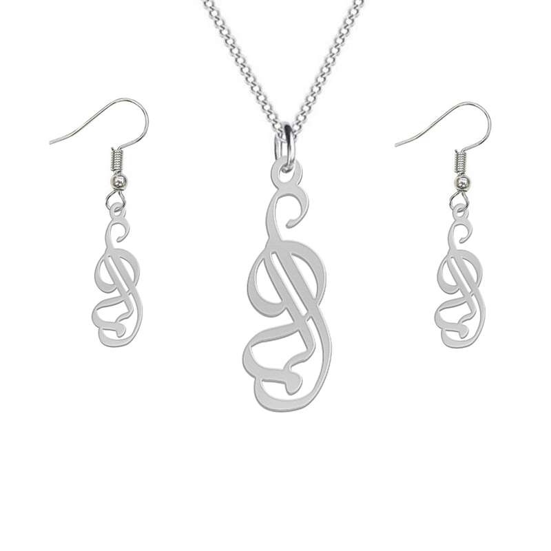 نیم ست نقره زنانه لیردا مدل اسم الما