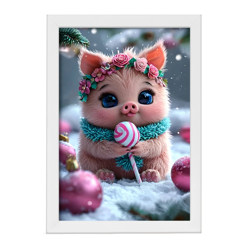 تابلو خندالو مدل خوک کیوت کد F8946