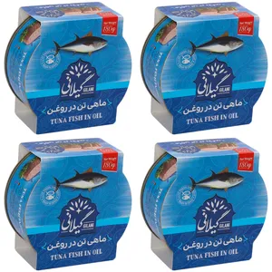 کنسرو ماهی تن در روغن گیاهی گیلانی - 180 گرم بسته 4 عددی