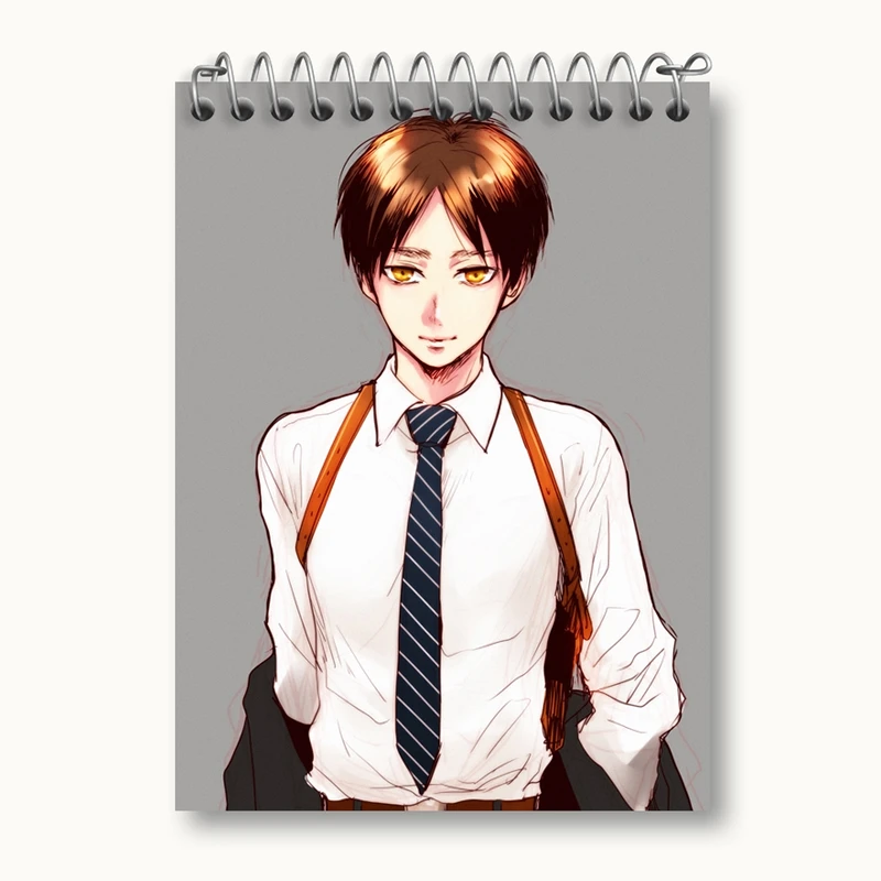 دفتر یادداشت 50 برگ خندالو مدل ارن یگر انیمه اتک آن تایتان Attack on Titan کد 18621