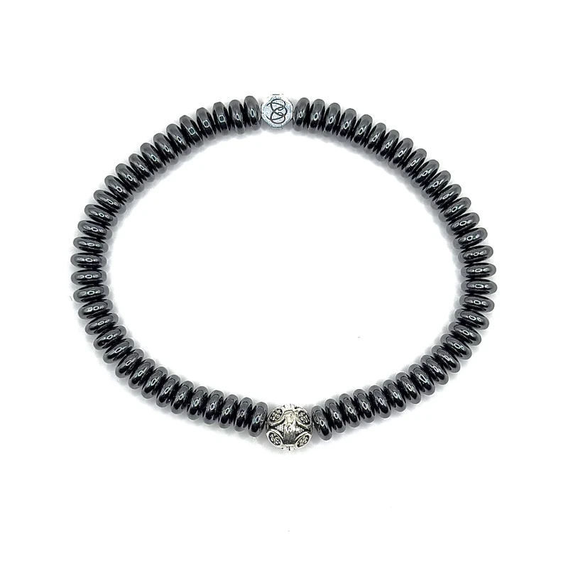 عکس شماره 2 : دستبند نقره مردانه مدل حدید 925