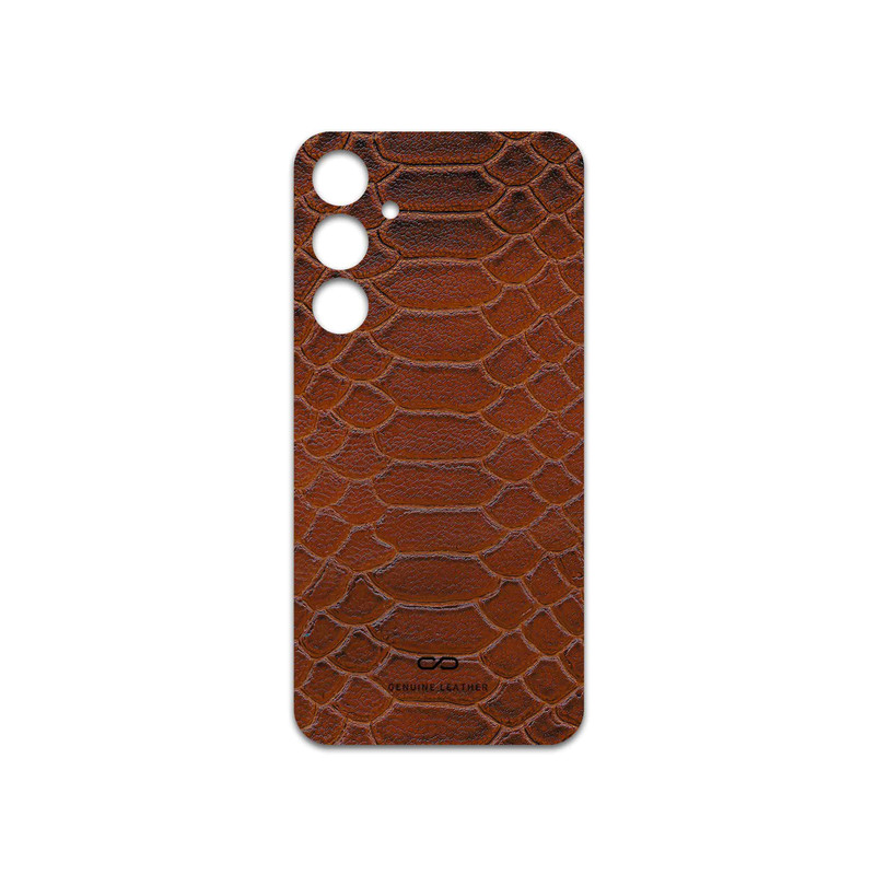 برچسب پوششی ماهوت مدل Brown-Snake-Leather مناسب برای گوشی موبایل سامسونگ Galaxy S23 FE