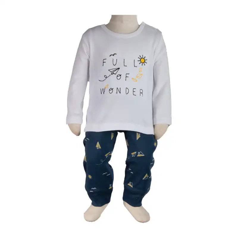 ست 3 تکه لباس نوزادی آدمک مدل موشک کد 110035