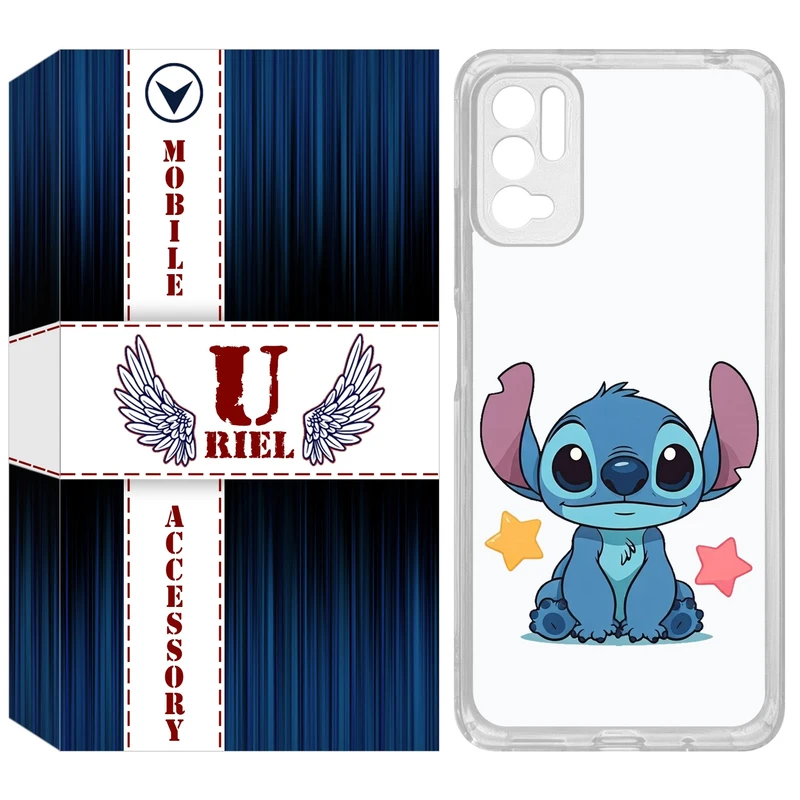 کاور یوریل مدل Clear کد 70 طرح استیچ مناسب برای گوشی موبایل شیائومی Redmi Note 10 5G / Note 11SE / Poco M3 Pro