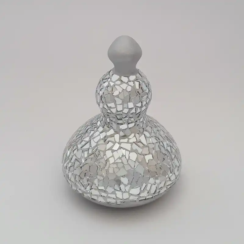 پارچ سفالی خط هنر  مدل آینه کاری  کد kh07