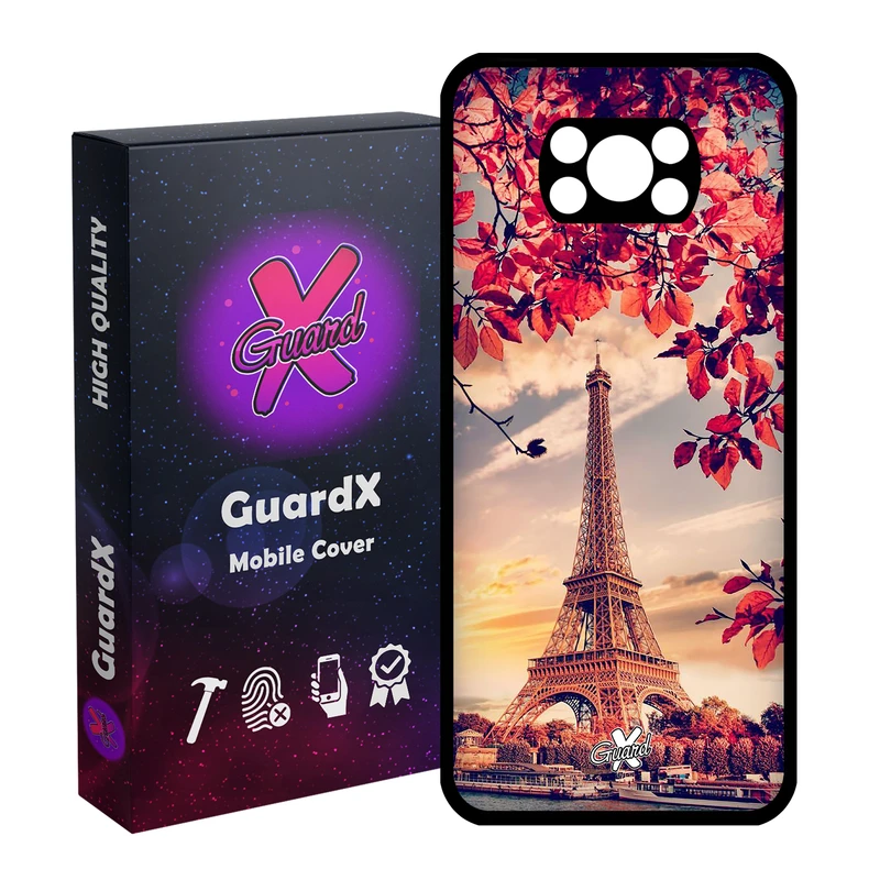 کاور گارد ایکس طرح Eiffel Tower مدل Glass10125 مناسب برای گوشی موبایل شیائومی Poco X3 Pro