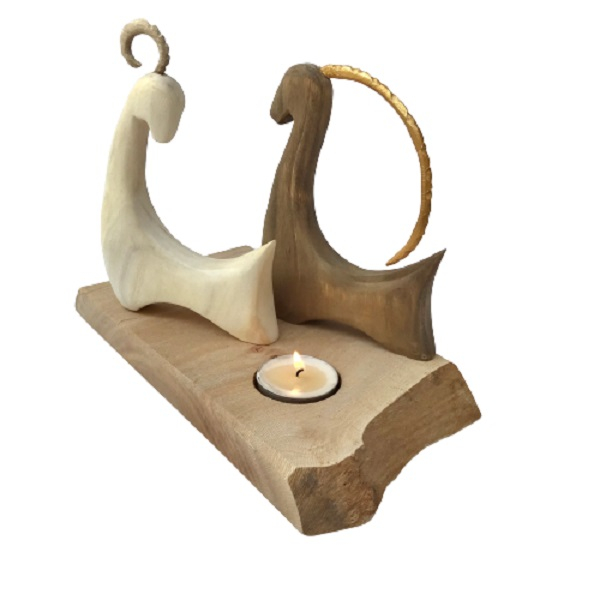جاشمعی چوبی طرح بز کد 65704