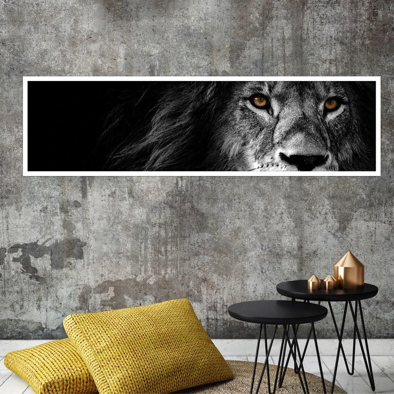 تابلو بکلیت طرح حیات وحش شیر مدل کشیده W-7367