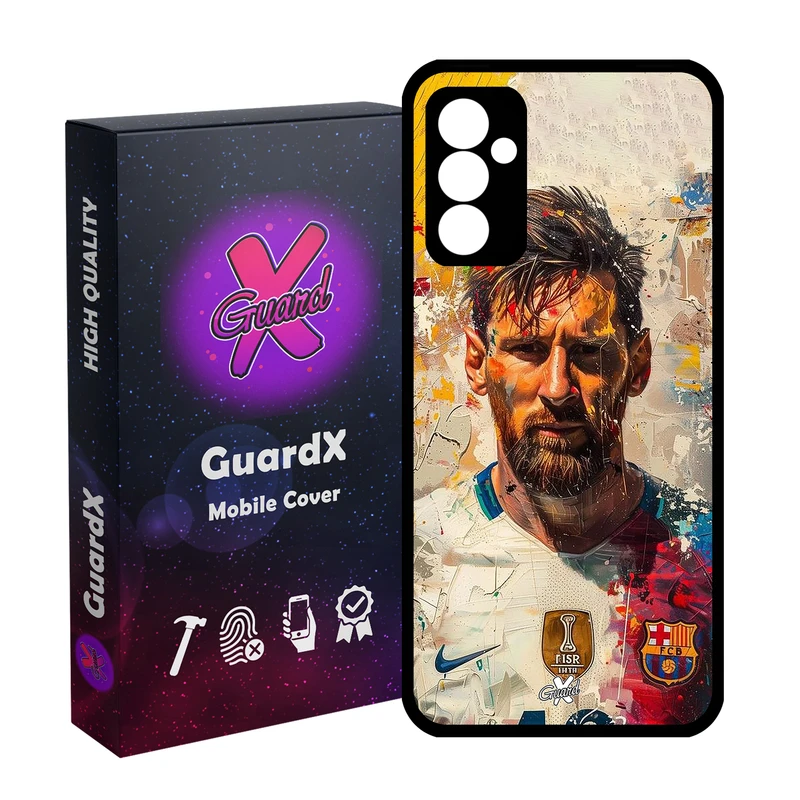 کاور گارد ایکس طرح لیونل مسی مدل Glass10703 مناسب برای گوشی موبایل سامسونگ Galaxy A54 / A54 5G
