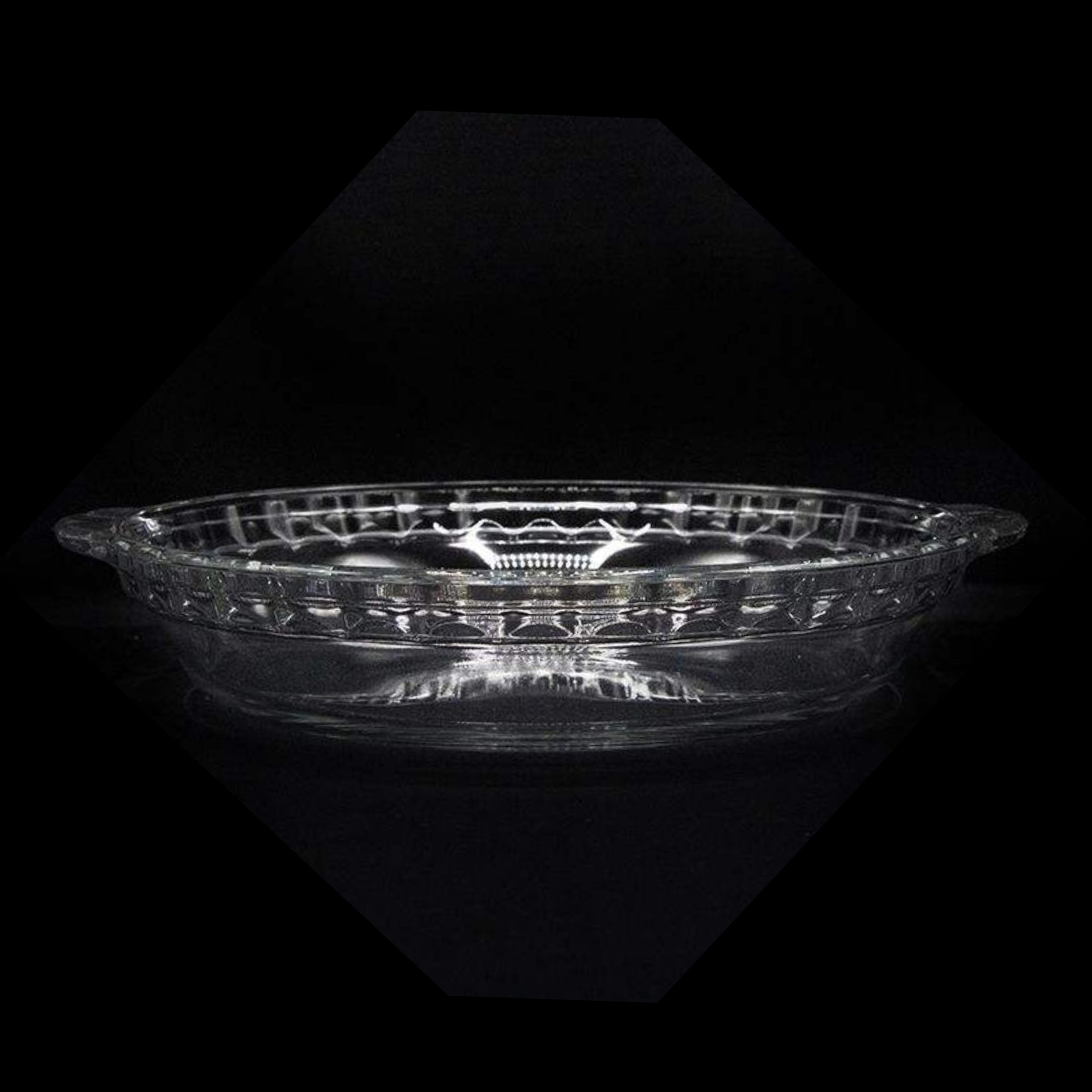 ظرف پخت پیتزا شیشه و بلور اصفهان مدل نازنین بسته 2 عددی