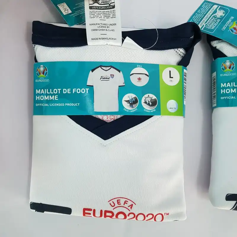 تی شرت ورزشی مردانه مدل فرانسه کد EURO2020 رنگ سفید