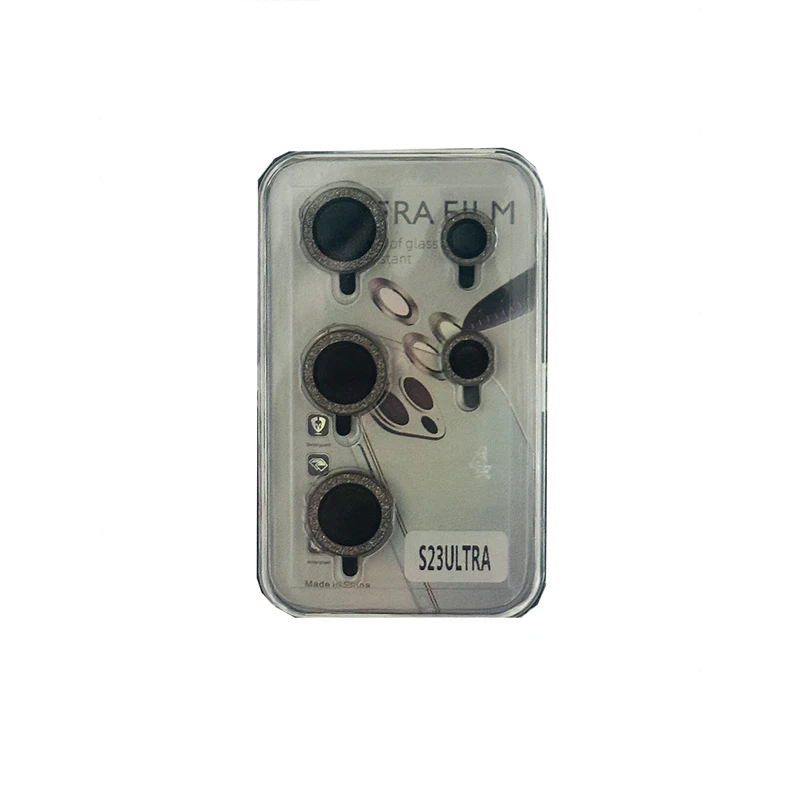 محافظ لنز دوربین مدل شیک شل طرح رینگی شاین مناسب برای گوشی موبایل سامسونگ Galaxy S23 Ultra