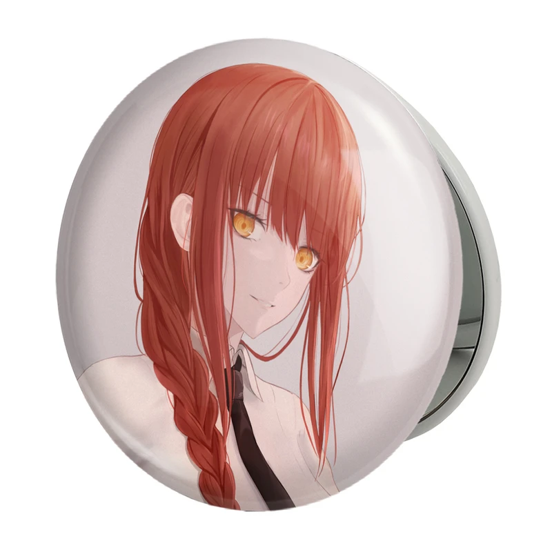 آینه جیبی خندالو طرح ماکیما انیمه مرد اره ای Chainsaw Man مدل تاشو کد 17925 