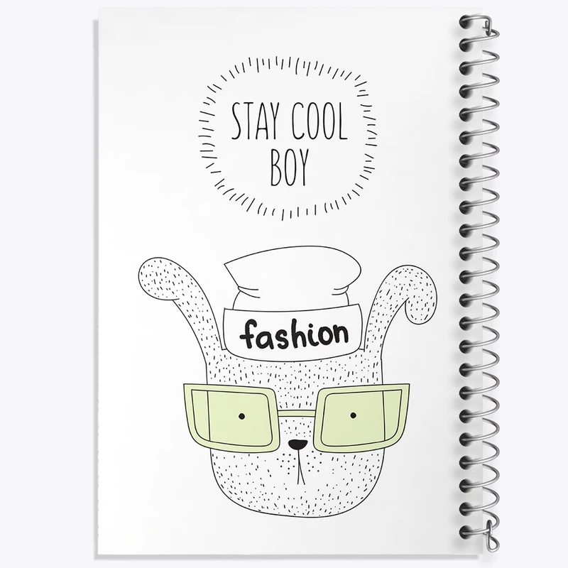 دفتر ژورنال نویسی 50 برگ خندالو مدل نقطه ای طرح خرگوش بامزه کد N1558