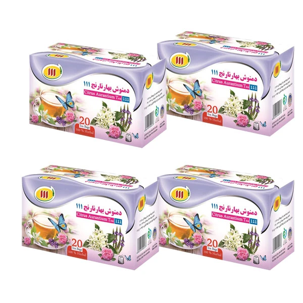 دمنوش گیاهی بهار نارنج 111 مجموعه 4 عددی