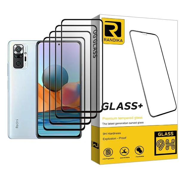 محافظ صفحه نمایش راندیکا مدل Randika Glass MIX004 مناسب برای گوشی موبایل شیائومی Redmi Note 10 Pro بسته چهار عددی