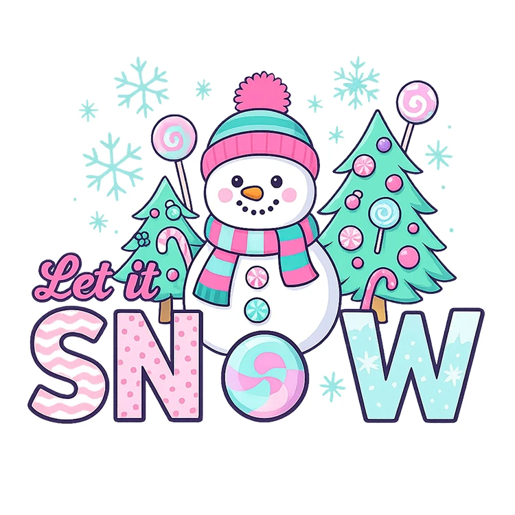 استیکر پارچه و لباس پاد آفرین مدل کریسمس کد S3260