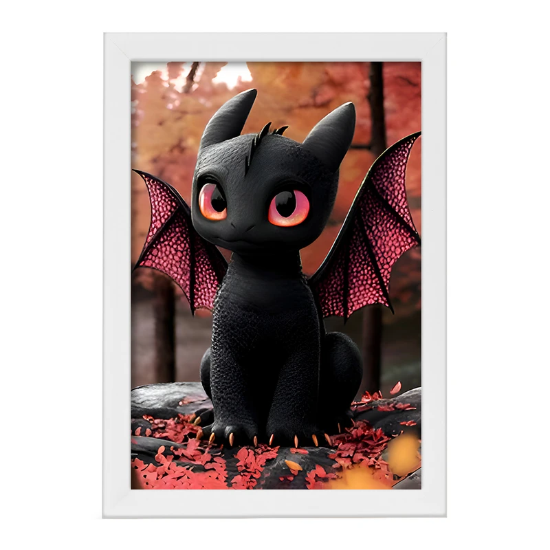 تابلو خندالو مدل اژدهای سیاه کد F9539