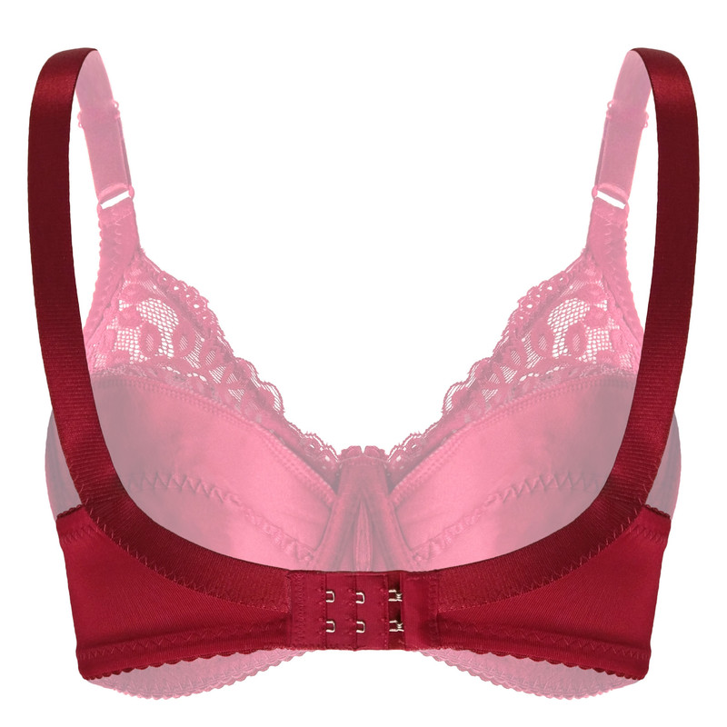 سوتین زنانه مدل 154 کد A993 رنگ زرشکی