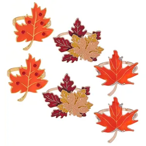 حلقه‌ دستمال مدل 3fallLeaf مجموعه 6 عددی