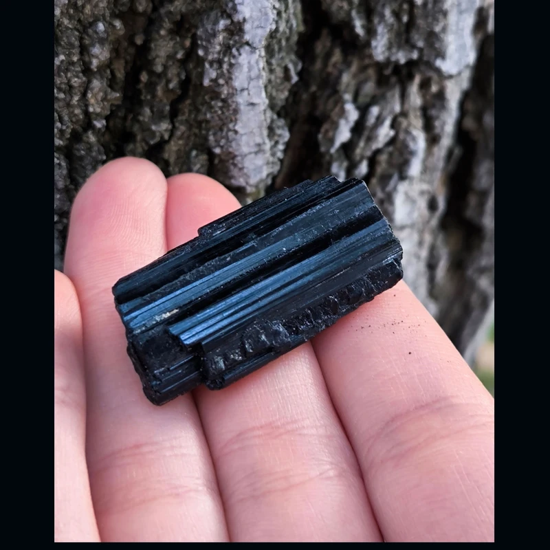 عکس شماره 3 : سنگ راف تورمالین مدل شاخه کد 204