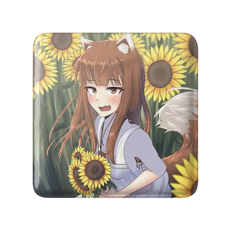 مگنت خندالو طرح هولو انیمه ادویه و گرگ مدل مربعی کد 36123