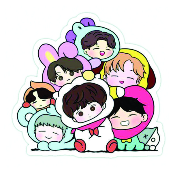 استند تولد طرح بی تی اس BT21 کد 50