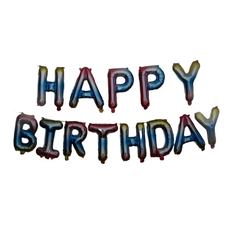 بادکنک فویلی مدل Happy Birthday مجموعه 13 عددی