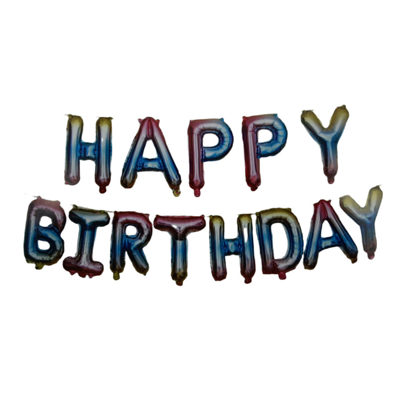 بادکنک فویلی مدل Happy Birthday مجموعه 13 عددی