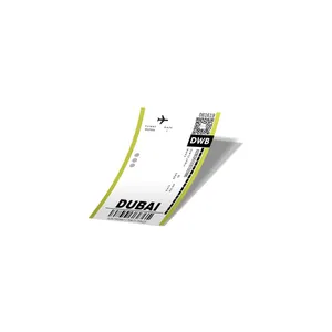 استیکر لپ تاپ لولو طرح بلیط هواپیما به دوبی BOARDING PASS TO DUBAI کد 783