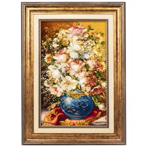 تابلو فرش دستباف سی پرشیا مدل گل در گلدان کد 902743