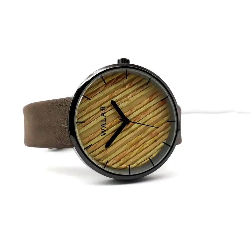 ساعت مچی عقربه ای والار مدل چوبی کد w-b-adasi1