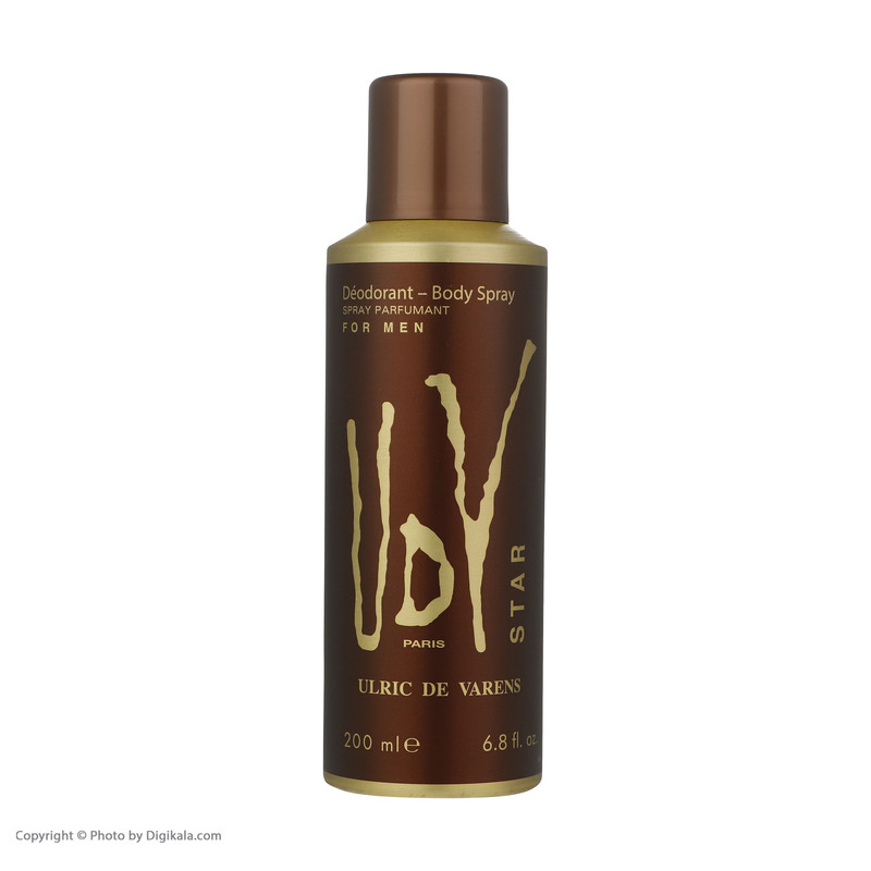 اسپری دئودورانت مردانه اولریک دو وارن مدل STAR حجم 200 میلی لیتر