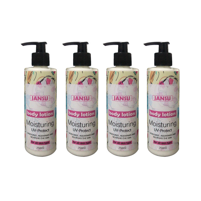 لوسیون بدن جانسو مدل uv-protect حجم 250 میلی لیتر مجموعه 4 عددی لوسیون بدن جانسو مدل uv-protect حجم 250 میلی لیتر مجموعه 4 عددی
