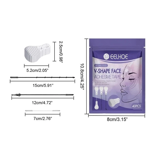 عکس شماره 3 : چسب لیفت صورت ایلهو مدل 008 بسته 40 عددی