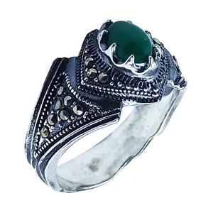انگشتر نقره مردانه سلین کالا مدل عقیق ce-As223