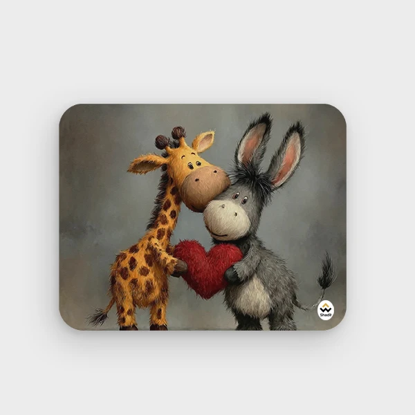 ماوس پد شادیت مدل زرافه کیوت کد 01 سایز 24*19 سانتی متر