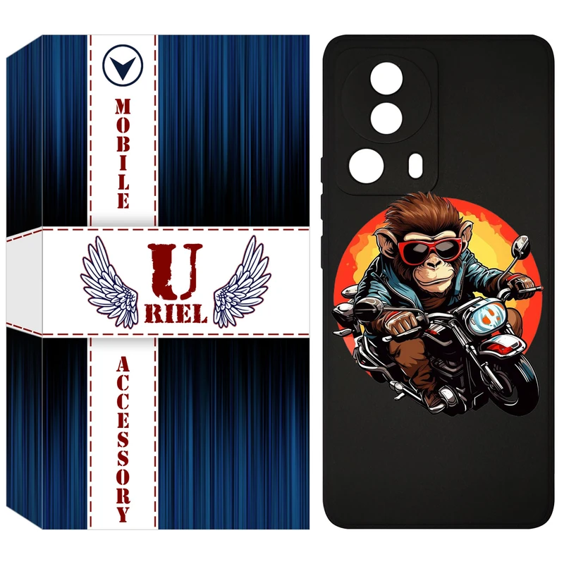 کاور یوریل مدل KSH کد 32 طرح میمون موتورسوار مناسب برای گوشی موبایل شیائومی 13 Lite
