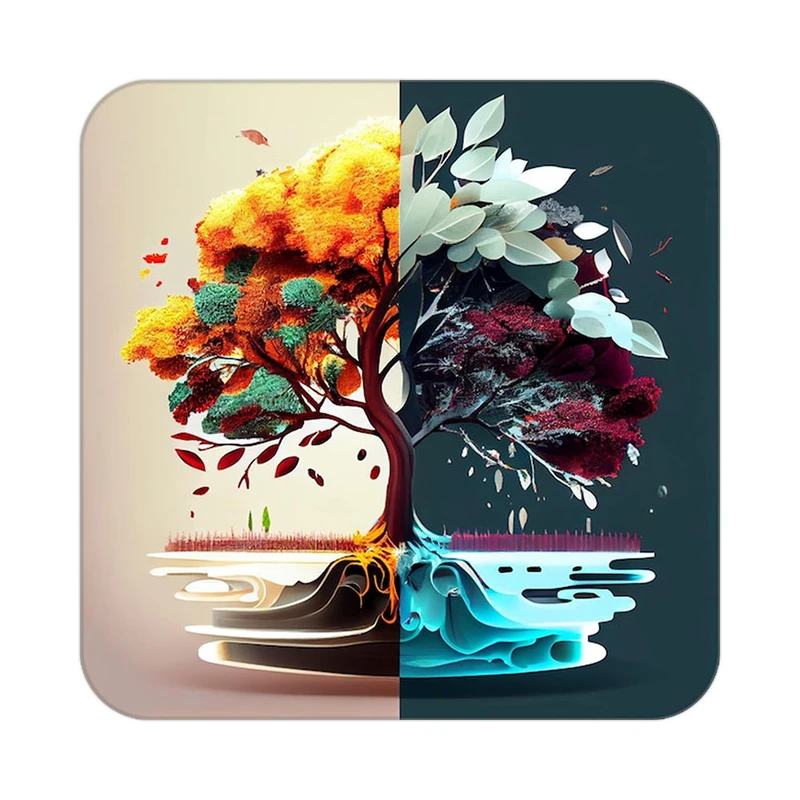 زیر لیوانی کاکتی طرح گل مدل mp18174