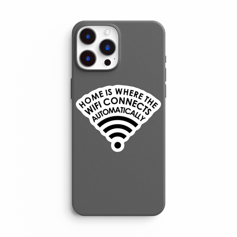 استیکر لپ تاپ و موبایل بووم طرح WiFi مدل نوشته کد UV073
