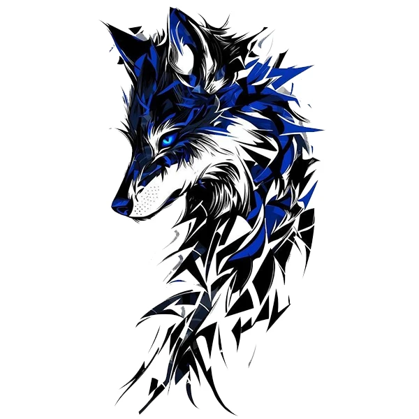 استیکر پارچه و لباس پاد آفرین طرح گرگ کد 3765