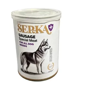 کنسرو غذای سگ سپکا مدل سوسیس طعم گوشت وزن 400 گرم
