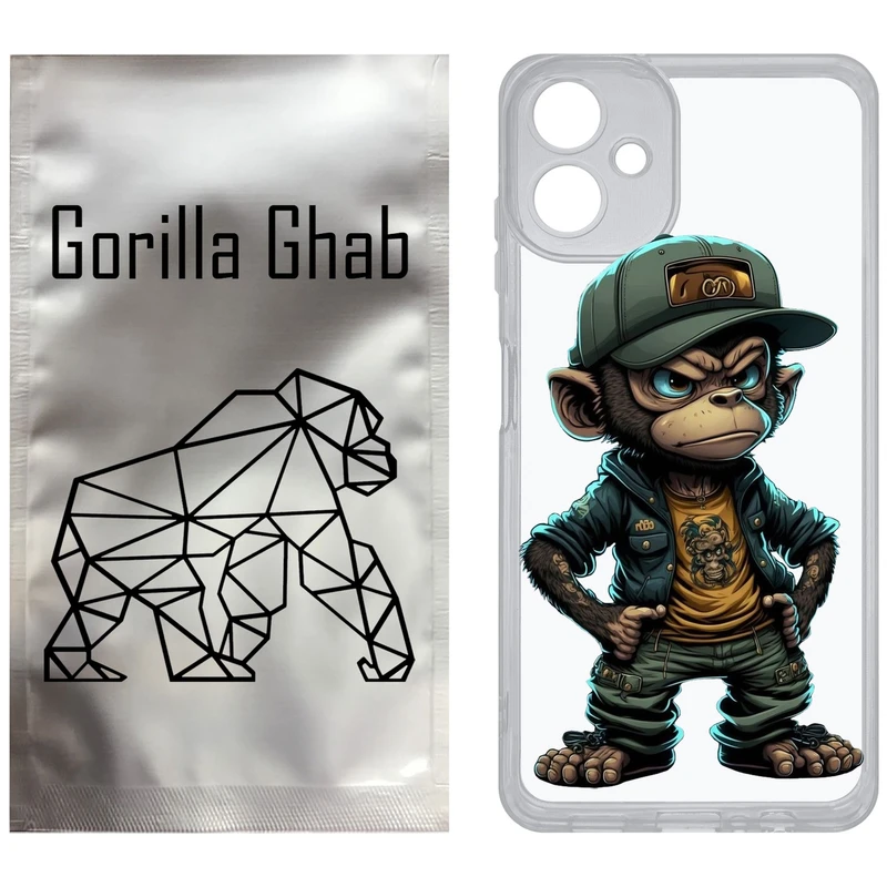 کاور گوریلا قاب مدل CLG کد 37 طرح Monkey مناسب برای گوشی موبایل سامسونگ Galaxy A06